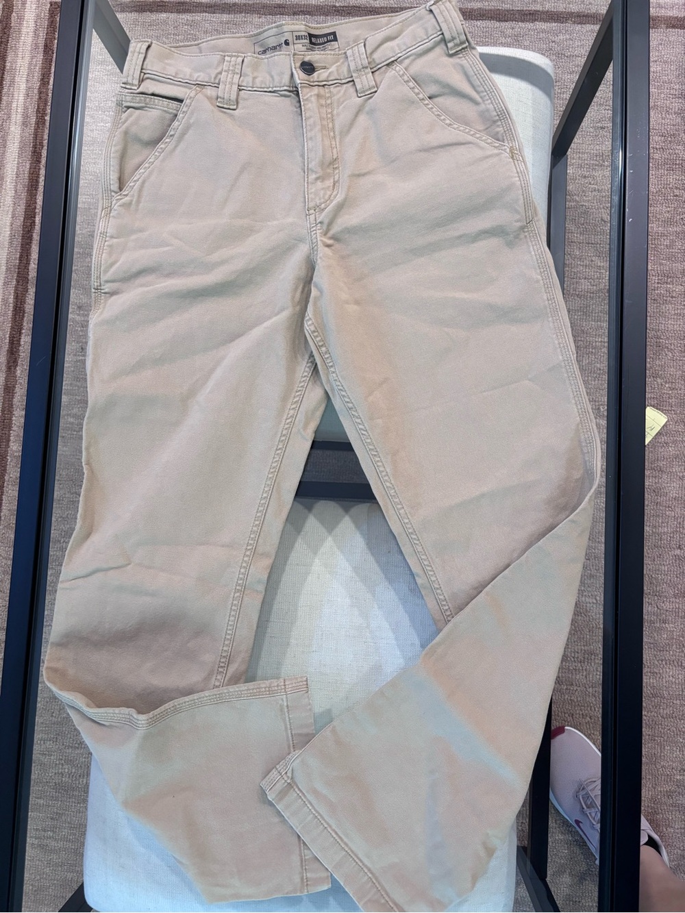 Carhartt Men's Tan Cargo Pants - Light Beige